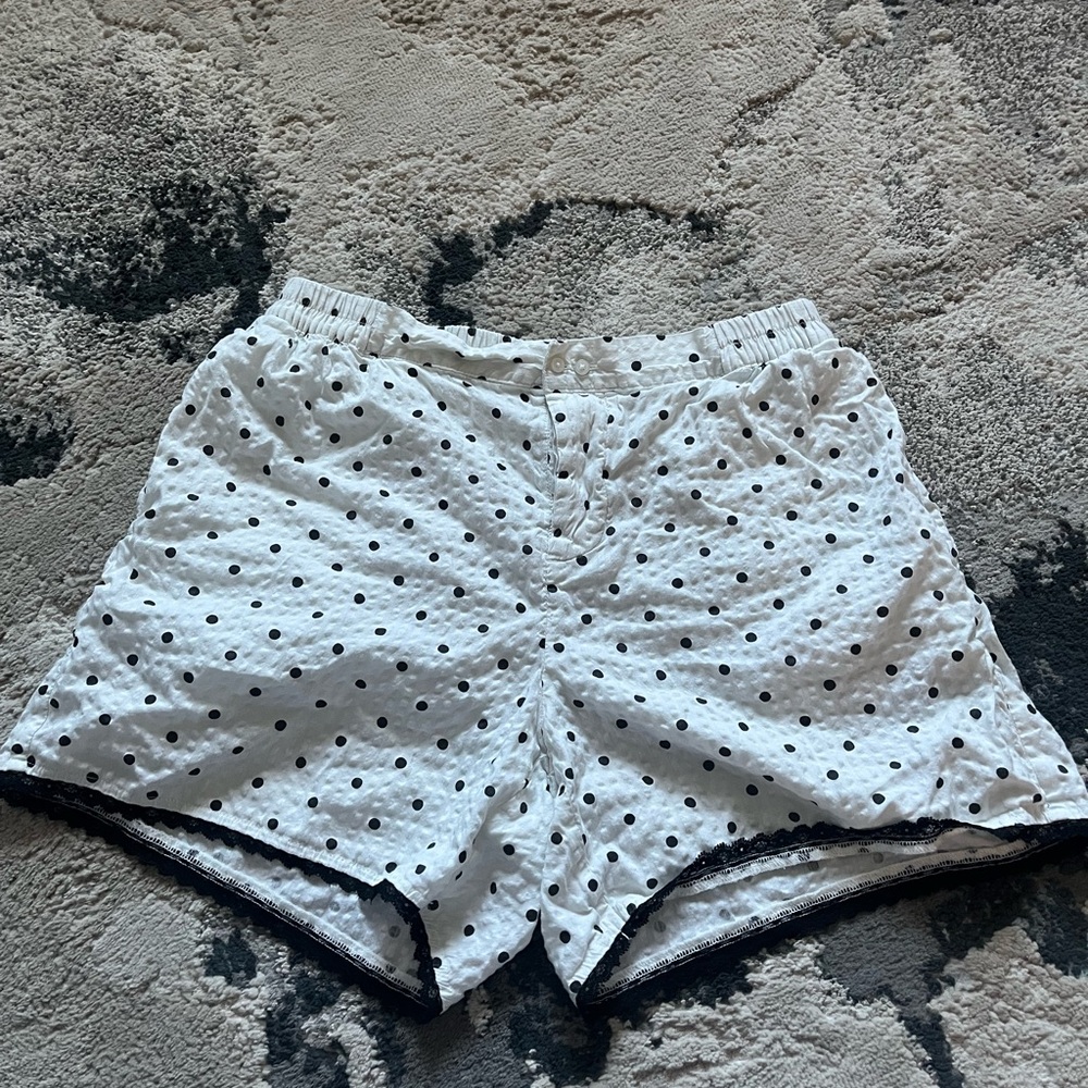 aerie White Polka Dot Women’s Boxer